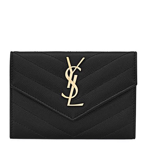 yves saint laurent cassandre matelassé|CASSANDRE MATELASSÉ small envelope wallet in grain de.